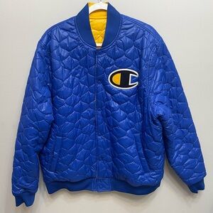 Champion Men’s Reversible Blue and Yellow Puffer Jacket